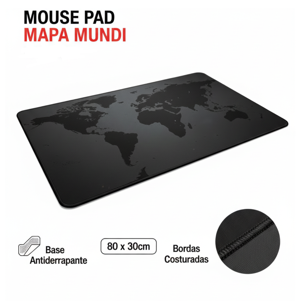 Mouse Pad Gamer Mapa Mundi MP-8030M  computador gamer