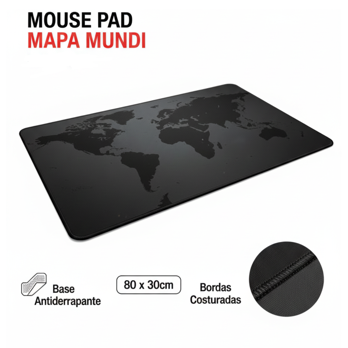 Mouse Pad Gamer Mapa Mundi MP-8030M  computador gamer