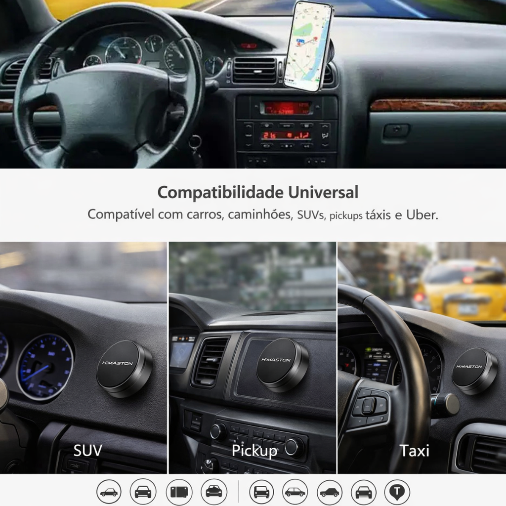 Suporte Magnético Celular Imã Veicular Hmaston Metal Carro
