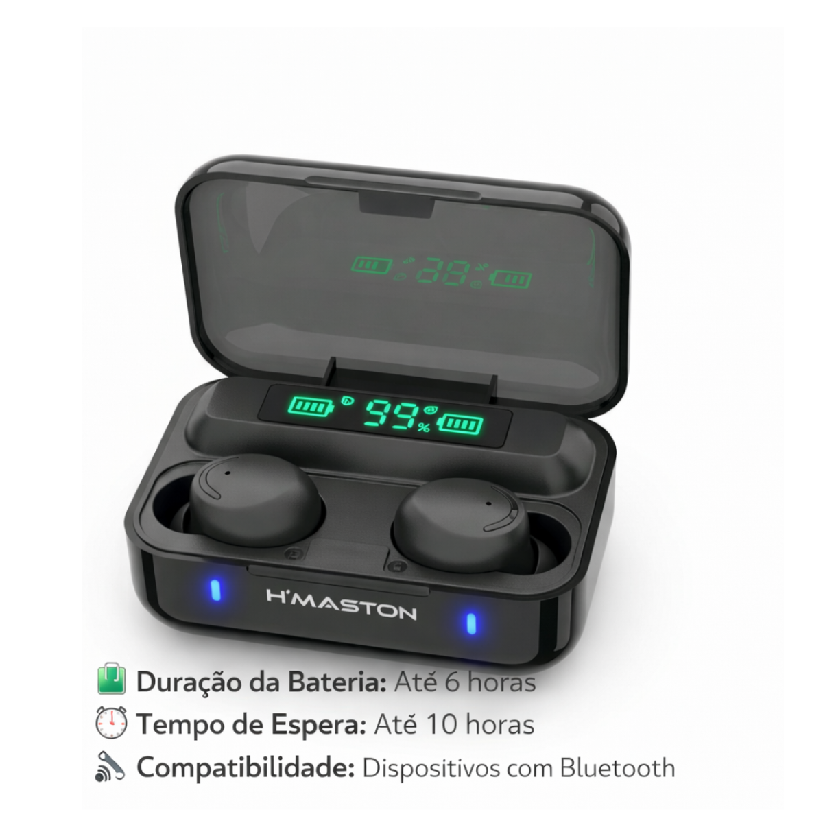 HMaston F926 Fone de Ouvido Bluetooth sem fio TWS Estéreo