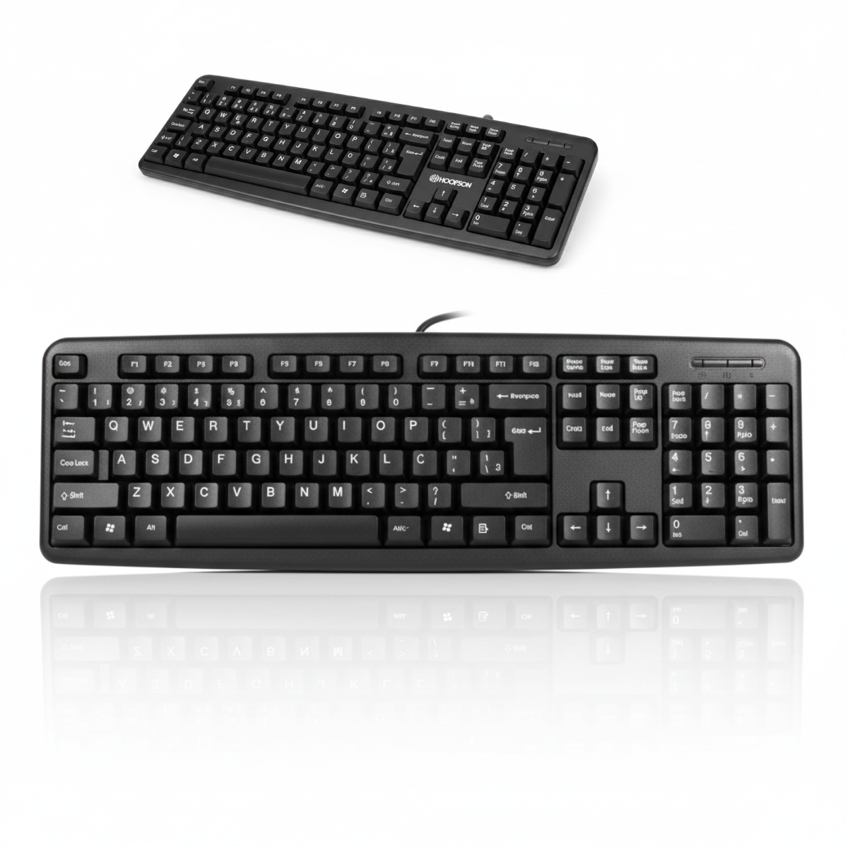 Teclado USB HOOPSON ABNT2 — 107 Teclas, Anti-Respingo, Teclas Macias