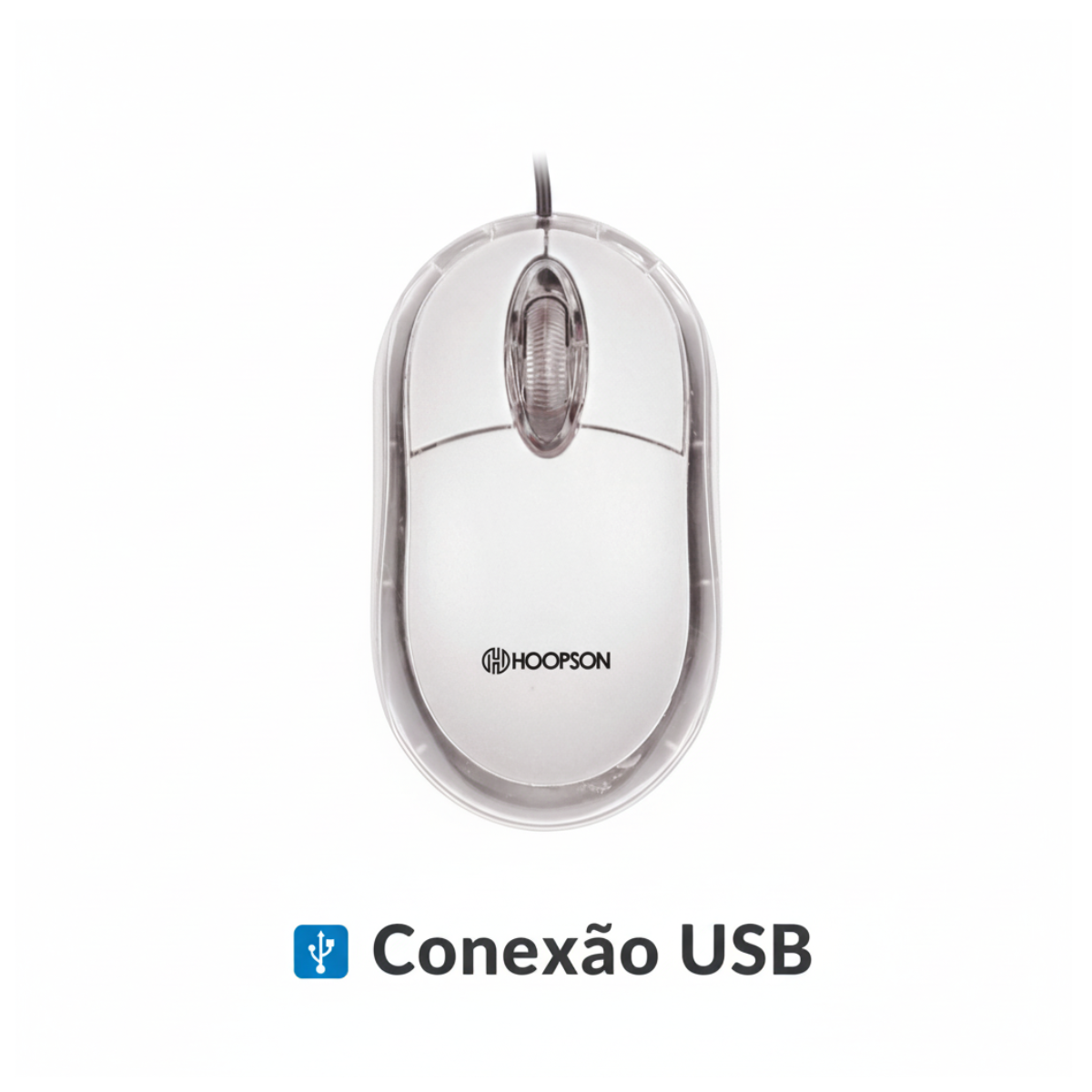 Mouse com fio Óptico  usb Hoopson MS-035B — cinza 1200dpi