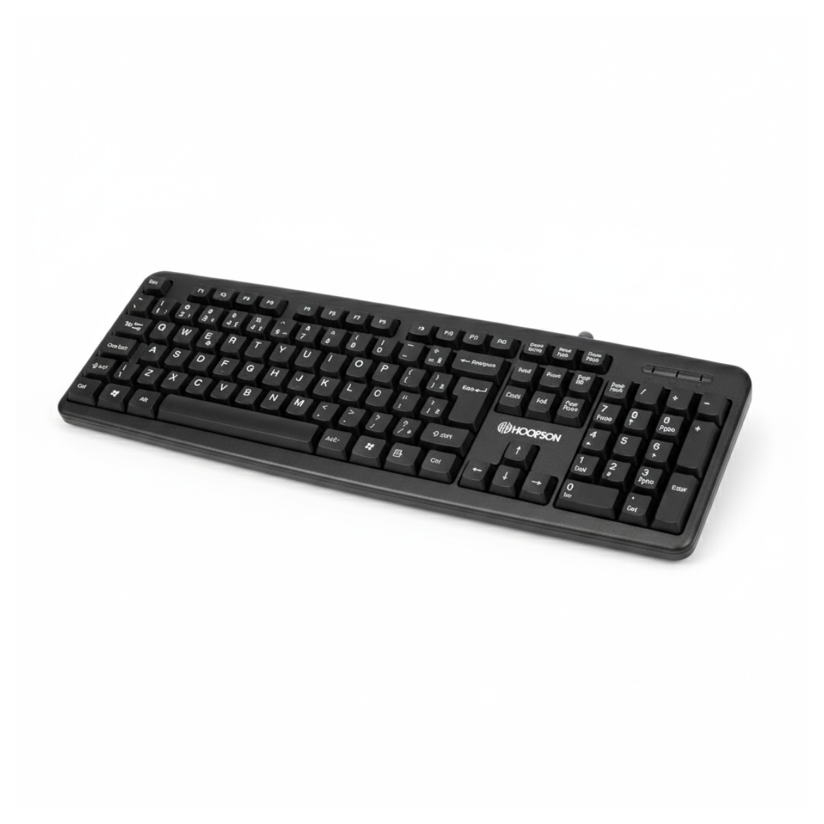 Teclado USB HOOPSON ABNT2 — 107 Teclas, Anti-Respingo, Teclas Macias