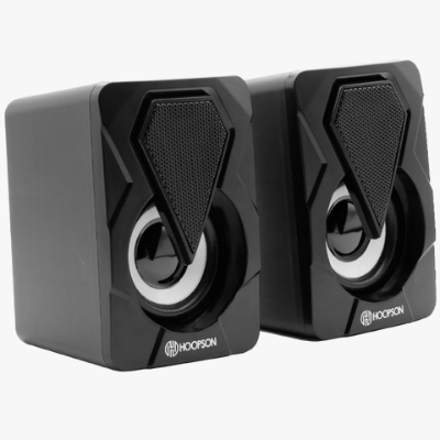 Caixa de Som RGB LED Hoopson - Sistema 2.0 com Iluminação Colorida