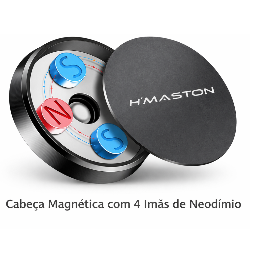 Suporte Magnético Celular Imã Veicular Hmaston Metal Carro