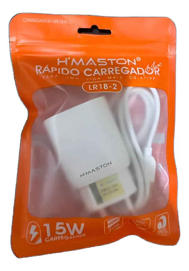 Carregador Turbo H'maston 15w Lr18-2 iPhone