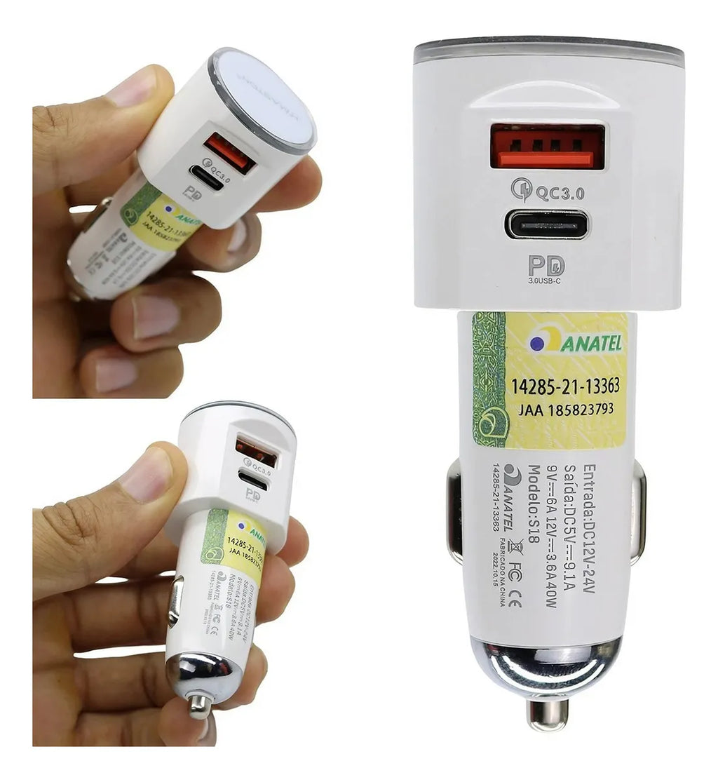 HMaston S18-3 Carregador Veicular Alta Eficiência e Durabilidade