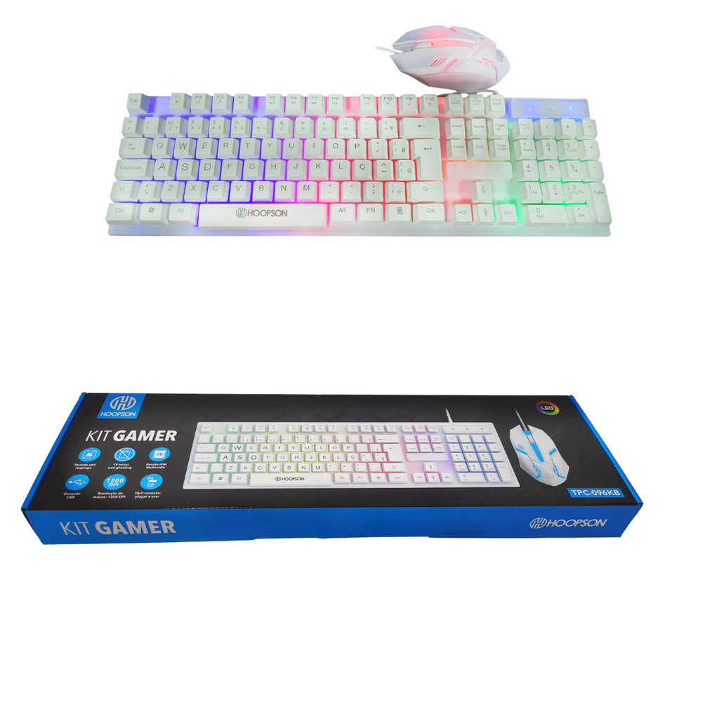 Kit Gamer Hoopson TPC-096KB  Teclado + Mouse com LED RGB