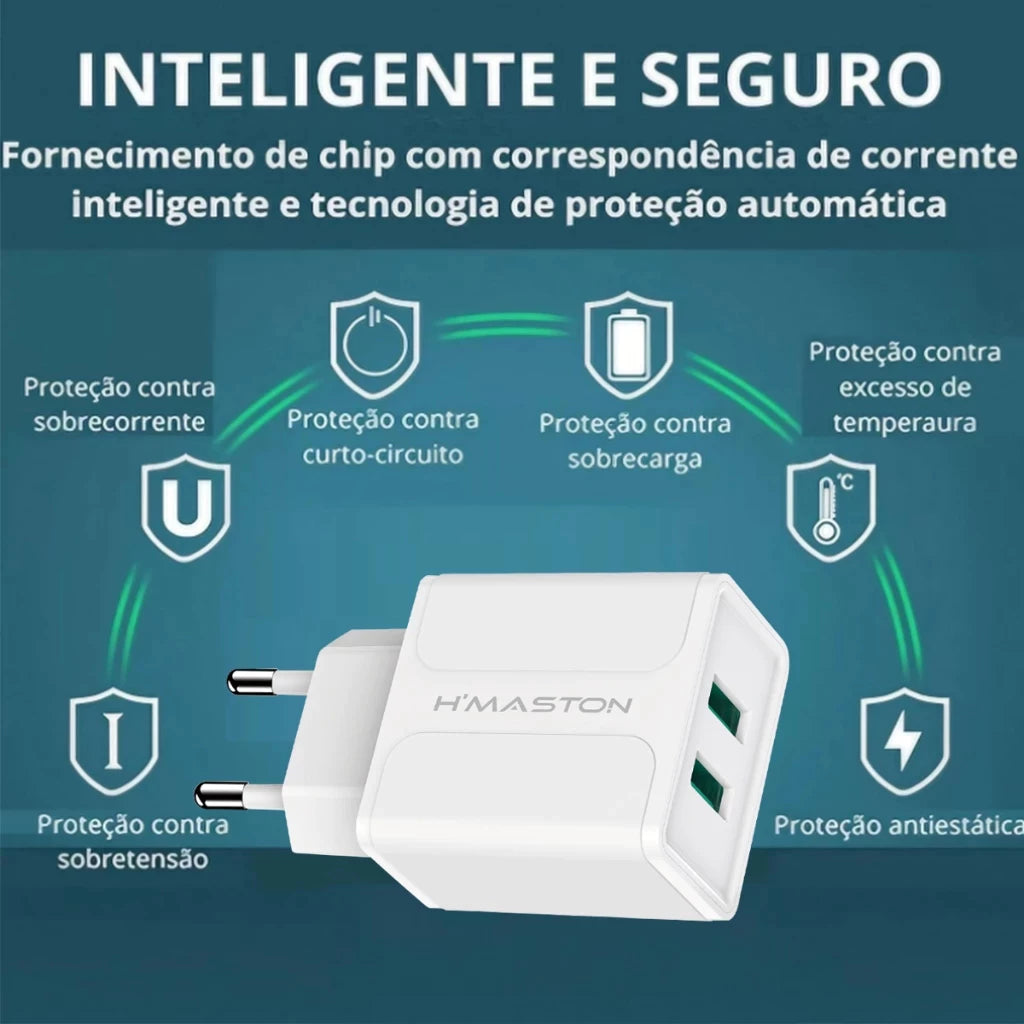 HMaston Y37-4 Carregador USB Portátil e Eficiente