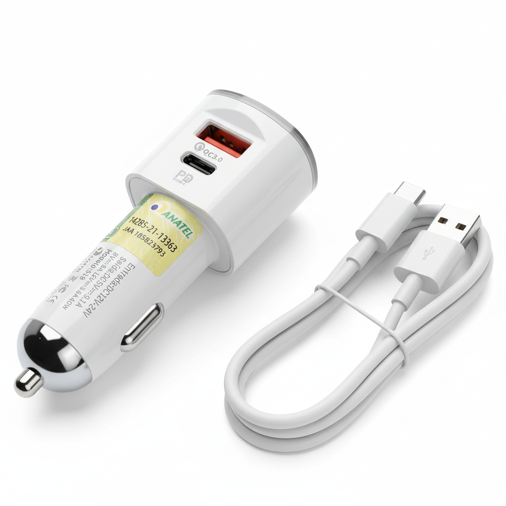 Carregador Veicular USB-C
