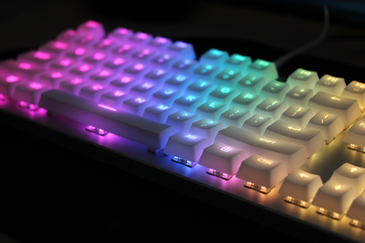 Detalhe Teclado RGB